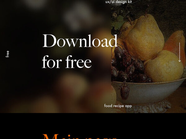 食品食谱App用户界面设计UI套件