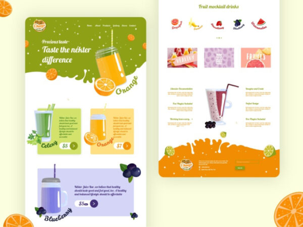 健康果汁电商网站模板
