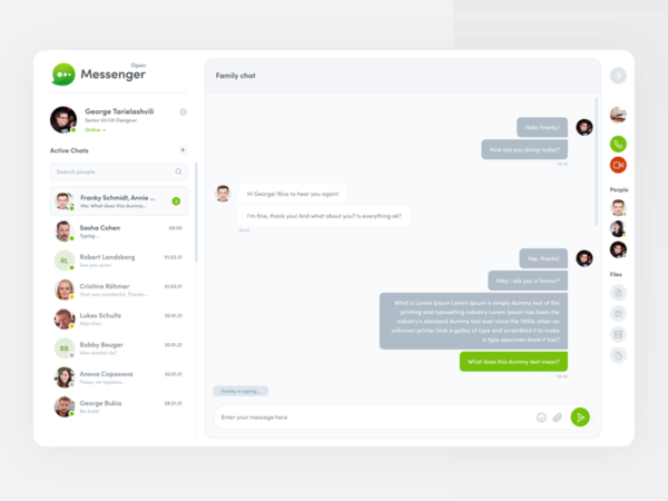 Messenger聊天信息App用户界面概念设计