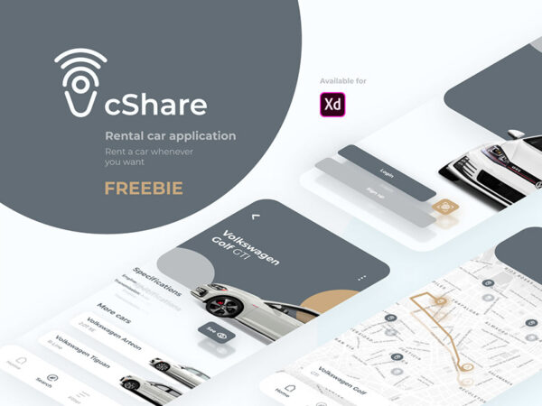 租车App应用程序界面设计模板