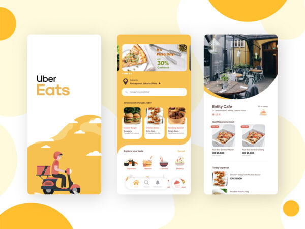 外卖送餐服务App应用程序设计概念UI