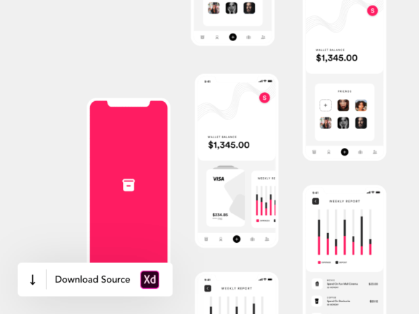 钱包App应用程序用户界面概念设计