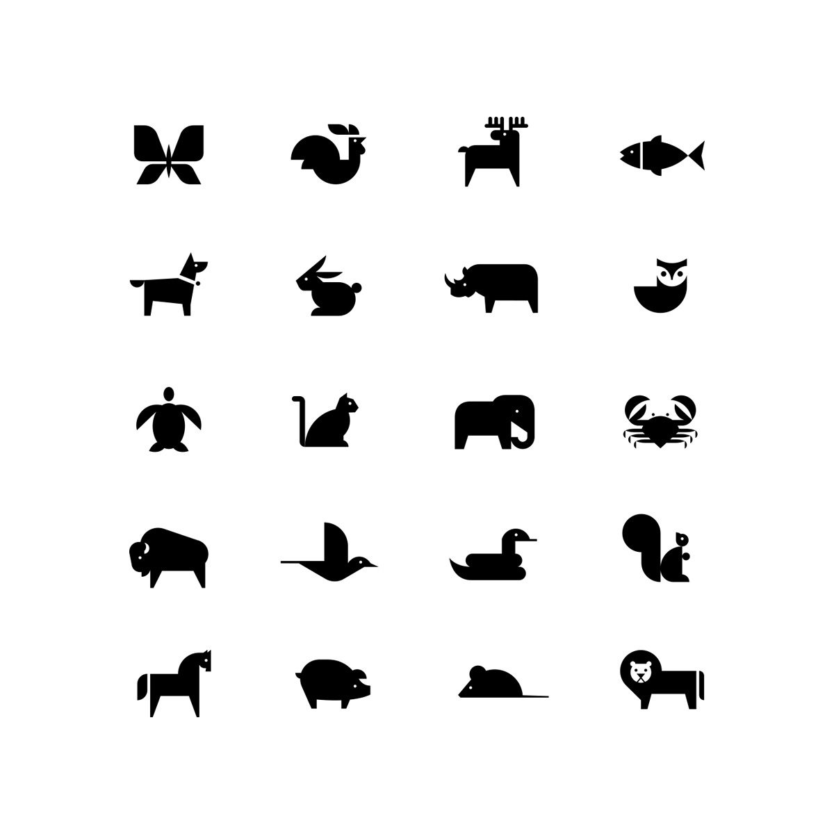 动物图标套装插图