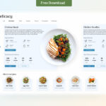 食物食谱仪表盘界面UI设计模板