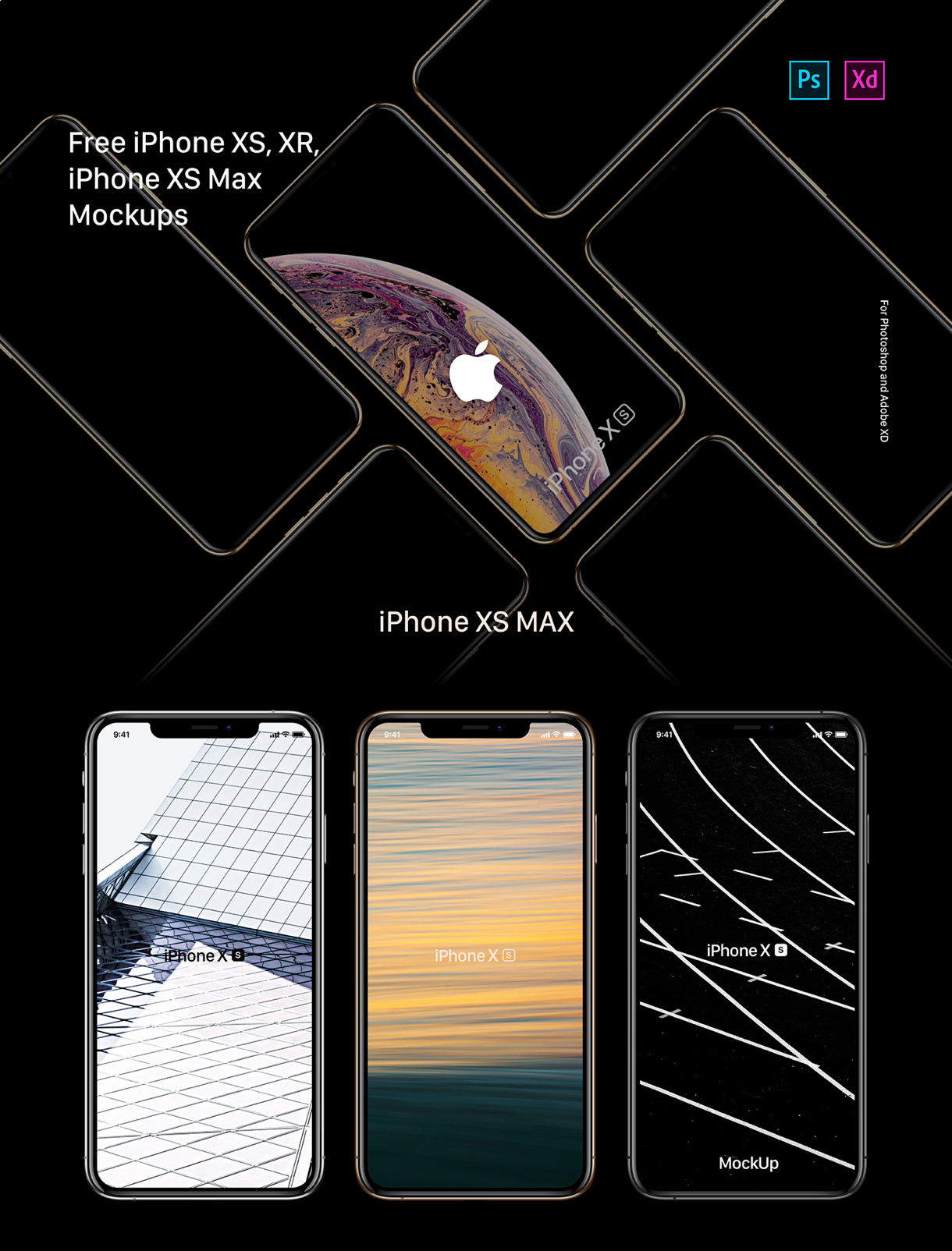 iPhone XS/XR/XS Max手机样机插图
