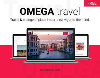 Omega旅行网站着陆页模板