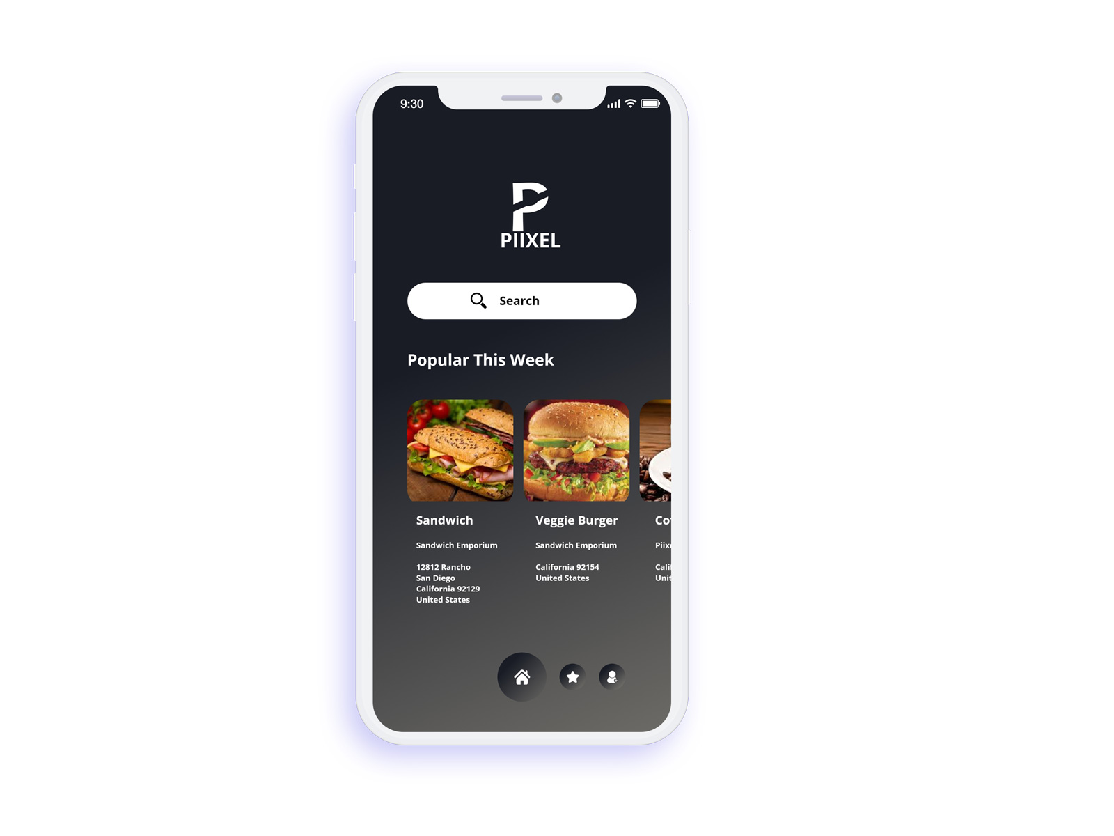 iPhone X餐厅App应用程序概念设计插图1