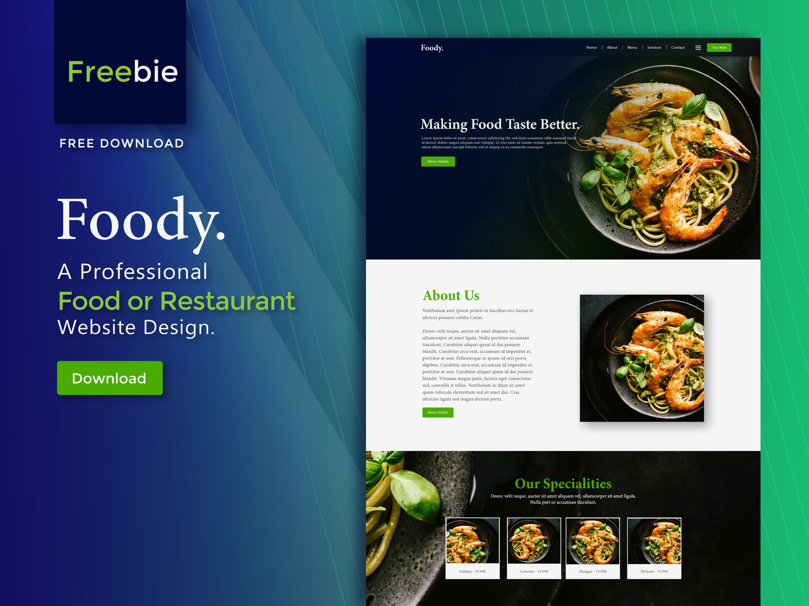 餐厅网站设计模板插图