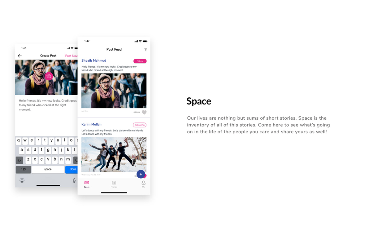 安全空间–社交App应用免费模板插图1
