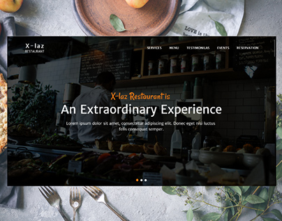 餐厅网站UI设计-免费Xd模板
